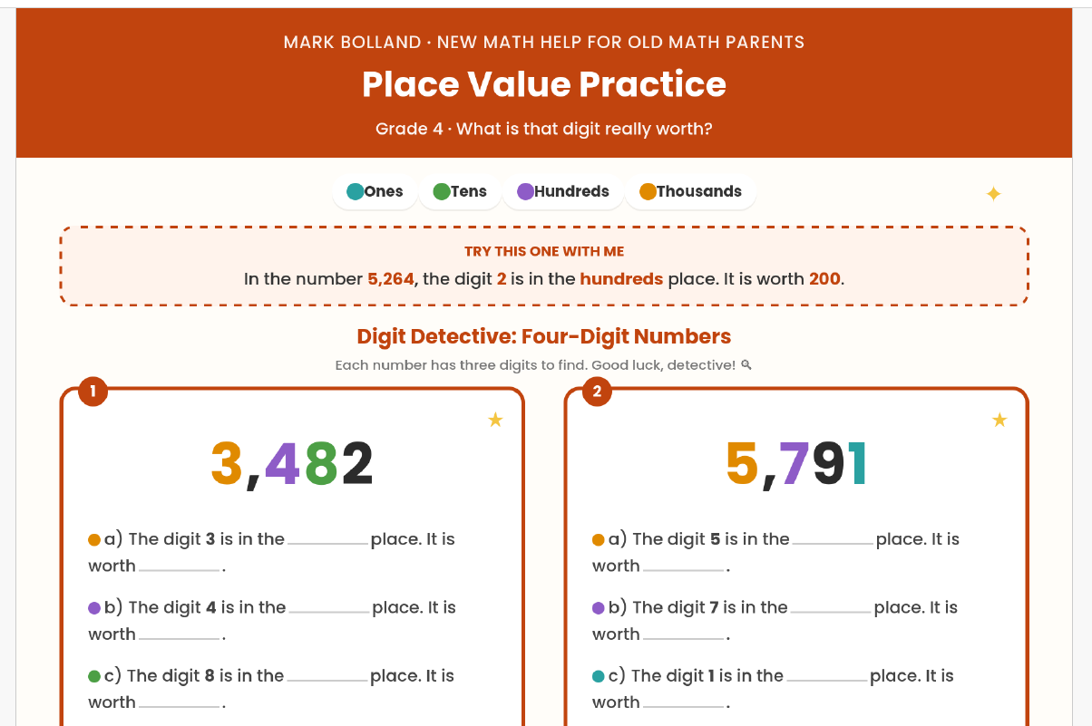 Place Value Practice
