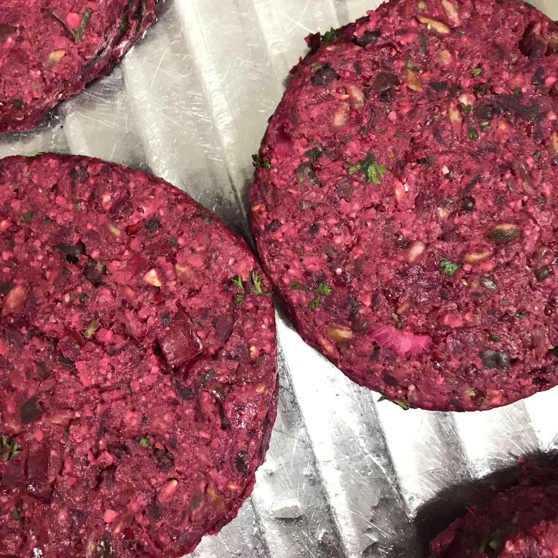 Muriel’s Black Bean Beet Burgers