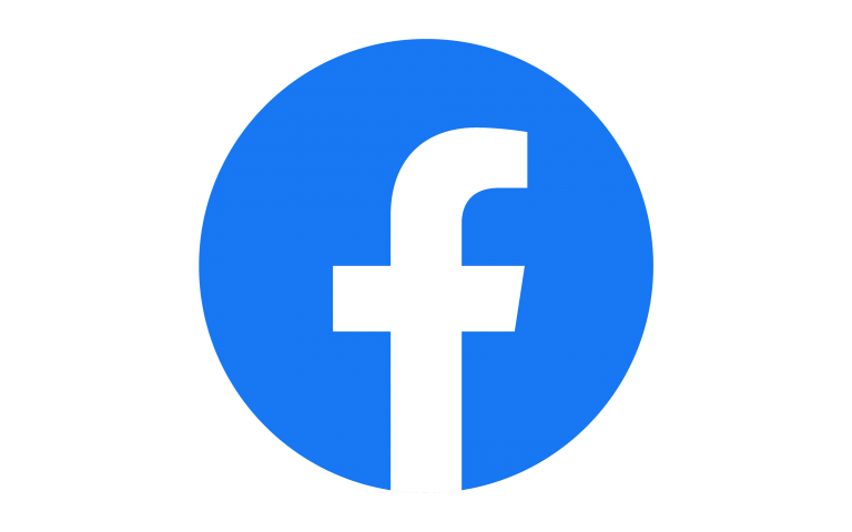 Facebook logo, blue circle with white lowercase 'f'