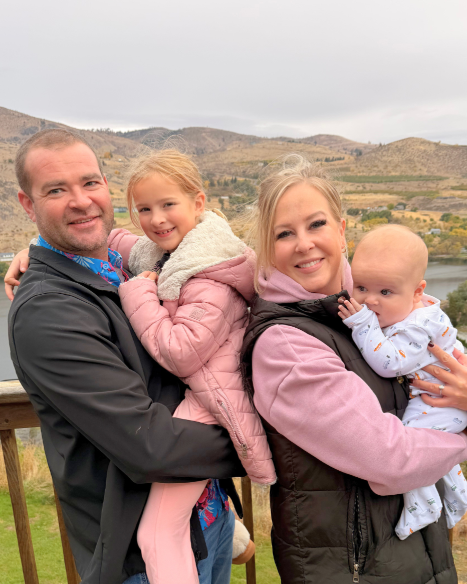 Colin Moore with his family in the Pacific Northwest