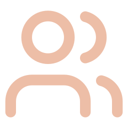 Icon eines Menschen mit einem weiteren hinter ihm, abstrahierte Darstellung