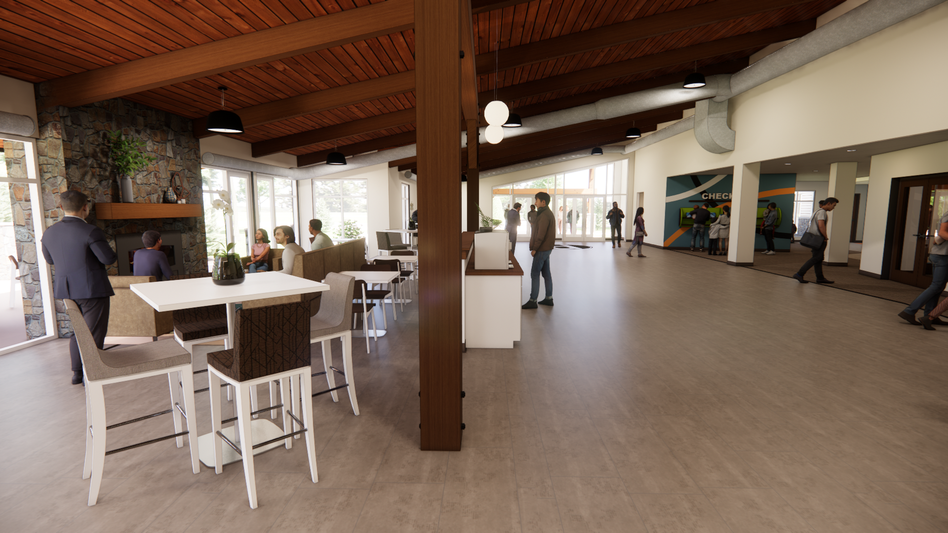 Lobby &amp; Kids’ Check-In Station
