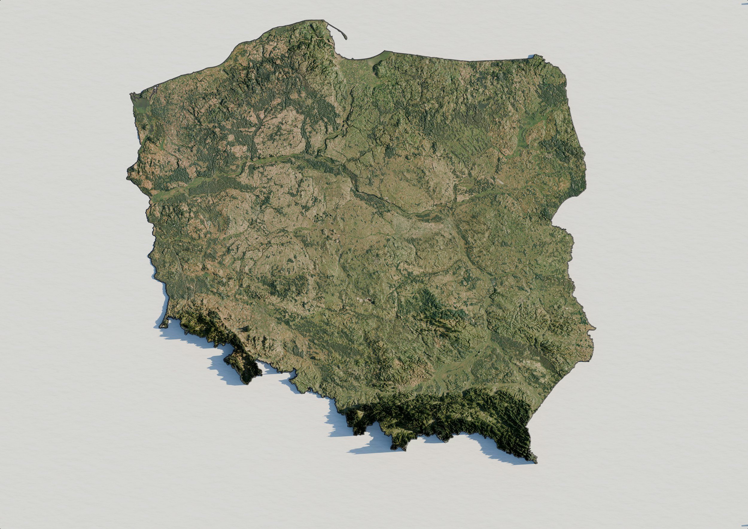 A satellite image of the state of Georgia.