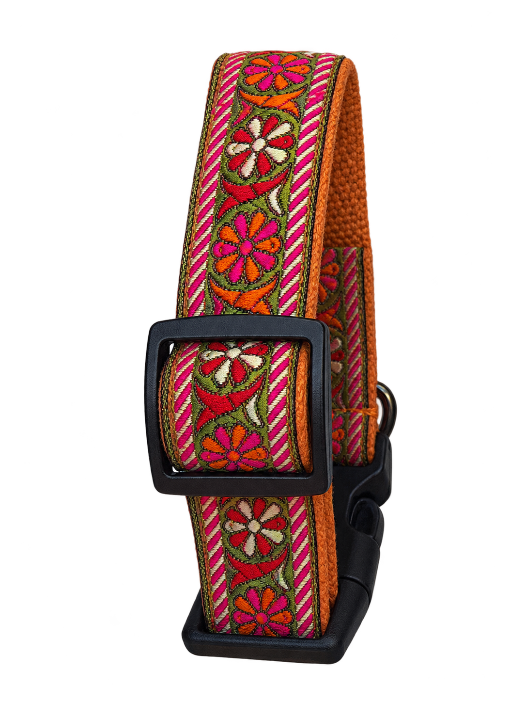 Embroidered Floral Dog Collar with Buckle.png