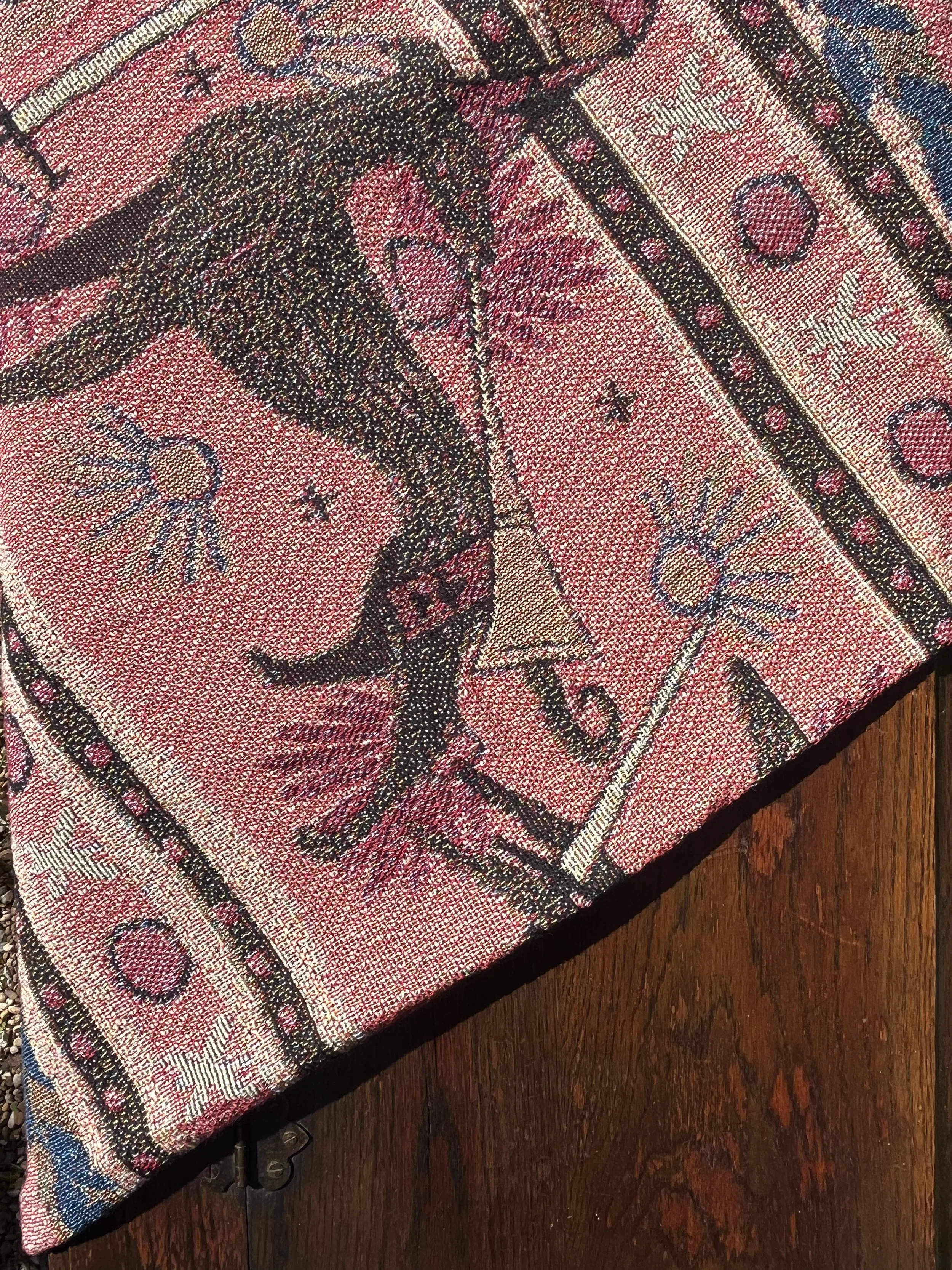 Medieval Rose Hound Woven Tapestry