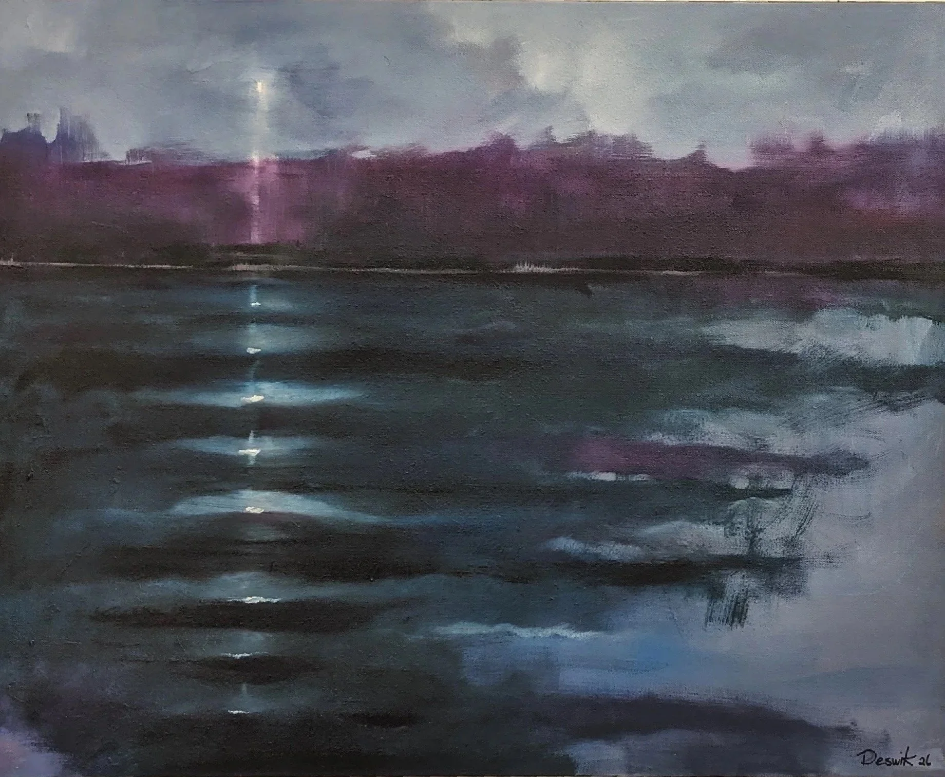 "Purple Shores...Forgotten Moon"
Oil on Canvas, 30" x 24"
$695