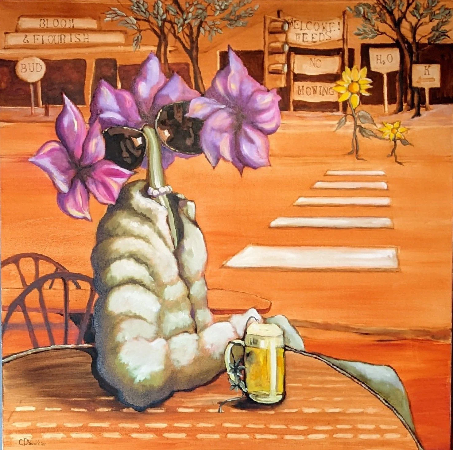 "Flora Takes Over Woodland Park"
Oil on Canvas, 36" x 36"
$895