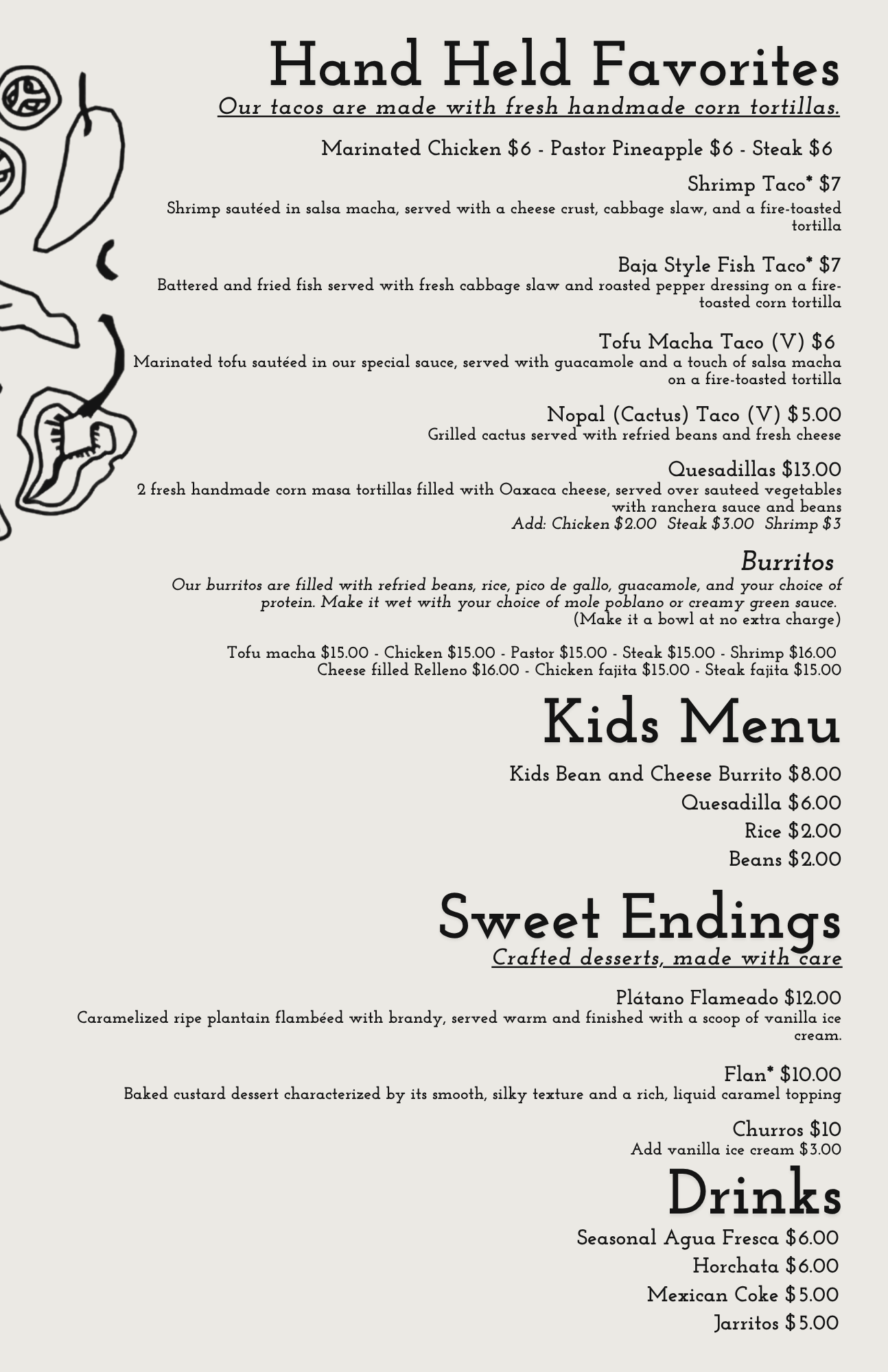 Chef’s selections at Poblano Pepper PDX featuring regional Mexican specialties and signature entrées