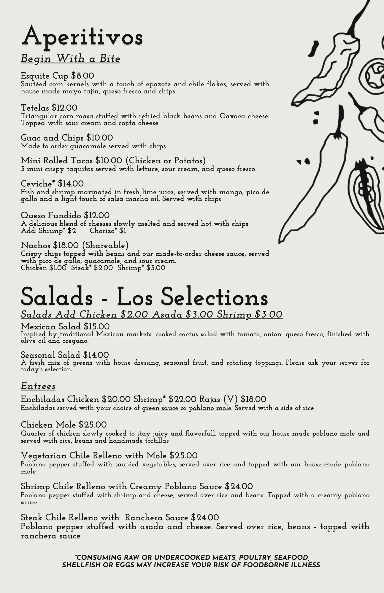 Poblano Pepper PDX appetizer menu featuring Mexican starters and shareable dishes in Portland.