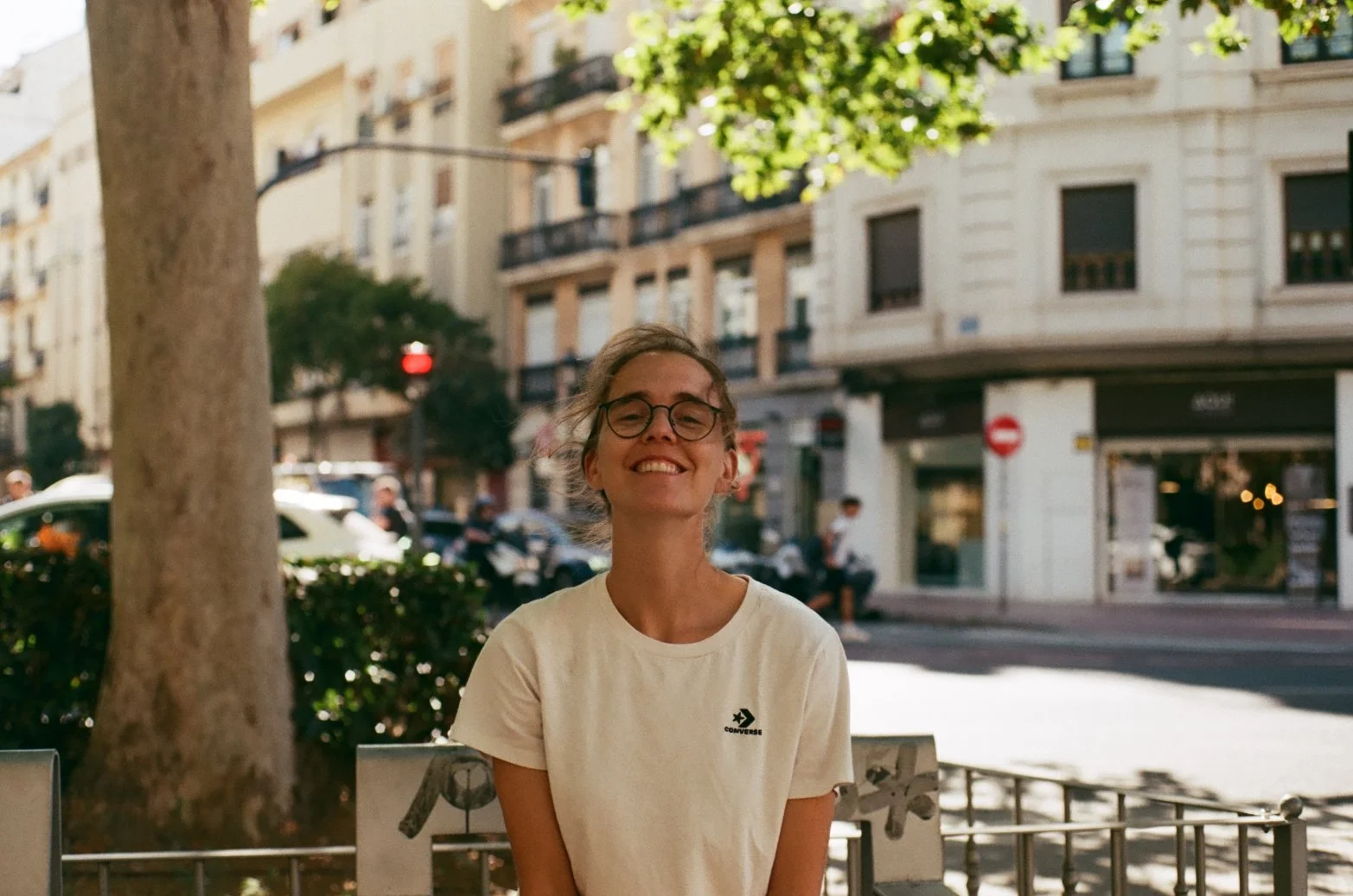 Photo of Marina smiling in Valencia, Spain.