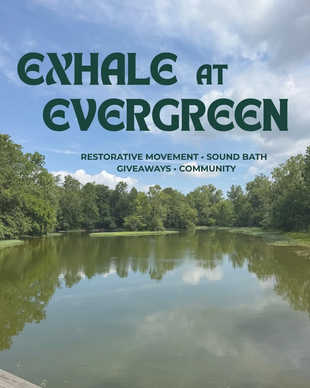 Something new is happening at The Conservatory at Evergreen 🌿

Join us for Exhale at Evergreen, an evening of guided movement and restorative sound inside our glass conservatory on the lake on Monday, August 17.

This is the first time we&rsquo;re o