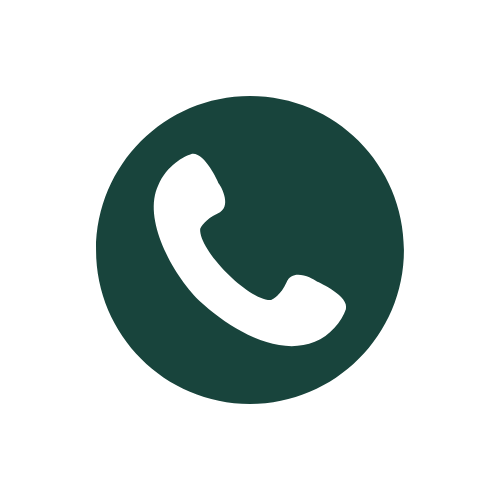 WhatsApp logo, green circle with a black phone handset icon in the center.