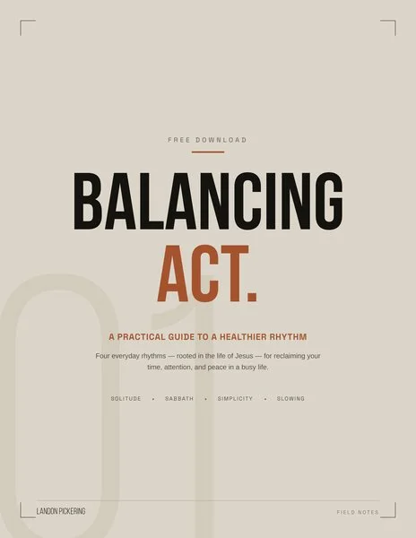 Cover of a book titled 'Balancing Act' with the subtitle 'A Practical Guide to a Healthier Rhythm'.