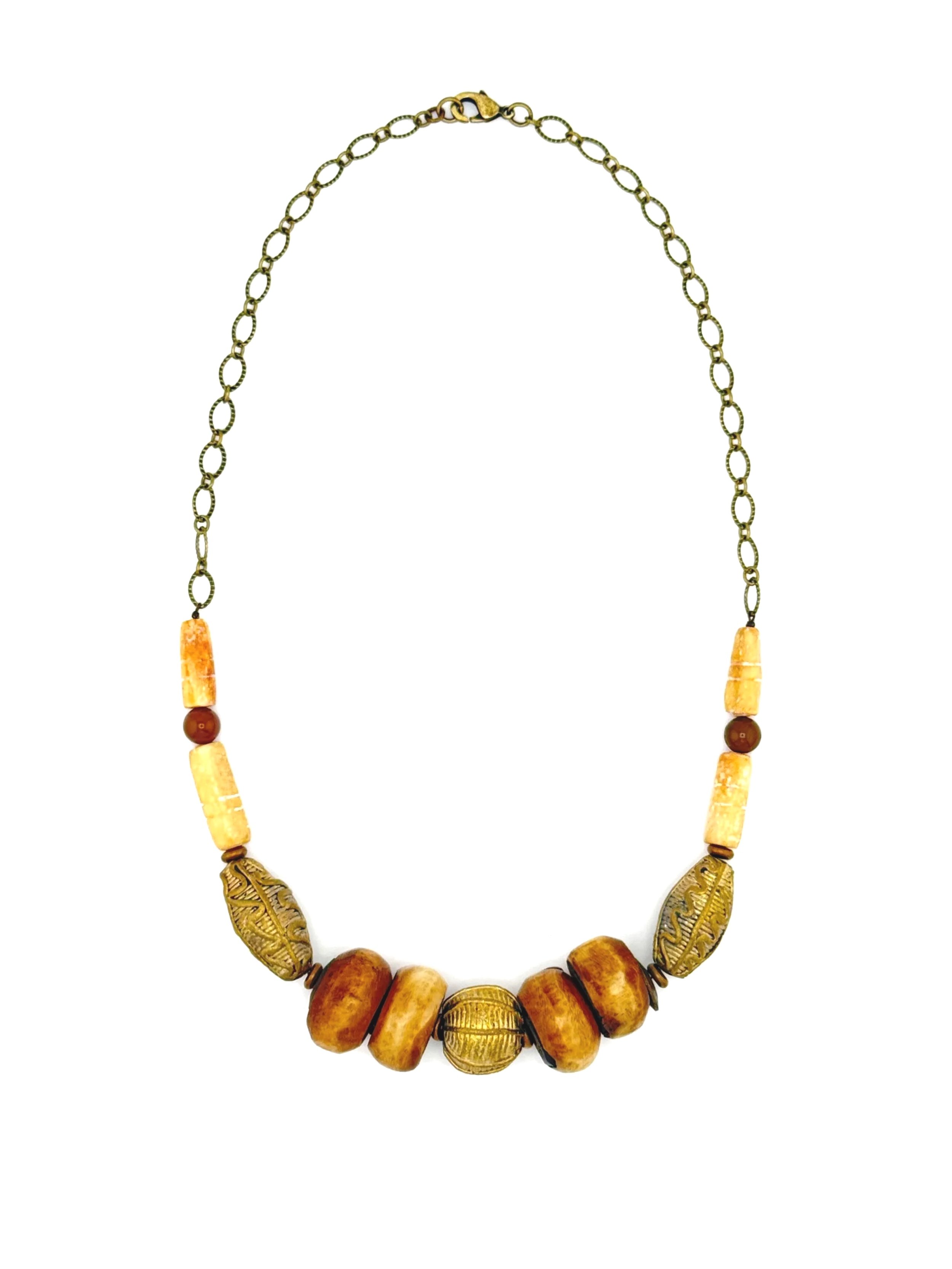 Baule and Bone Necklace N018