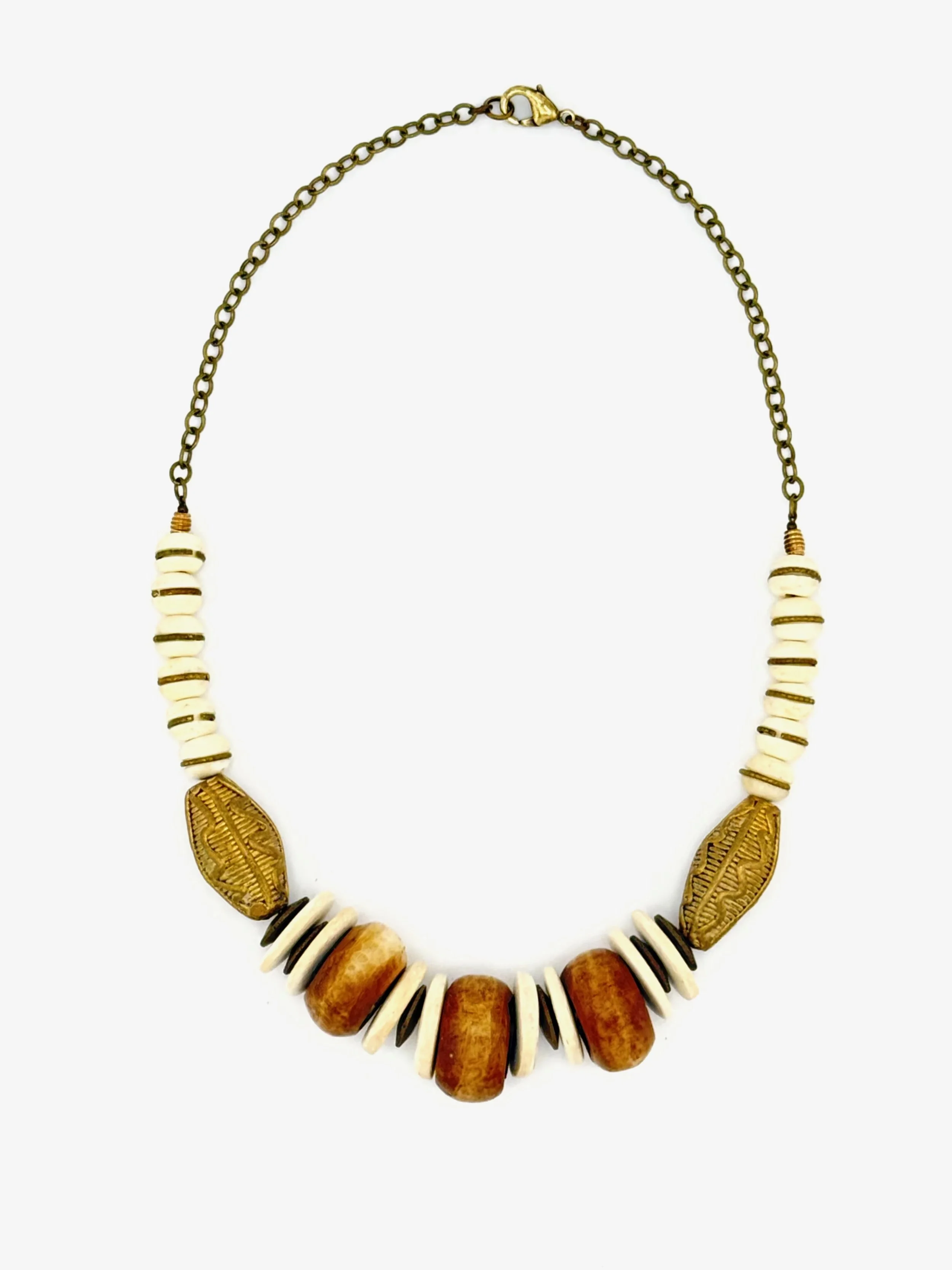 Baule and Bone Necklace N016