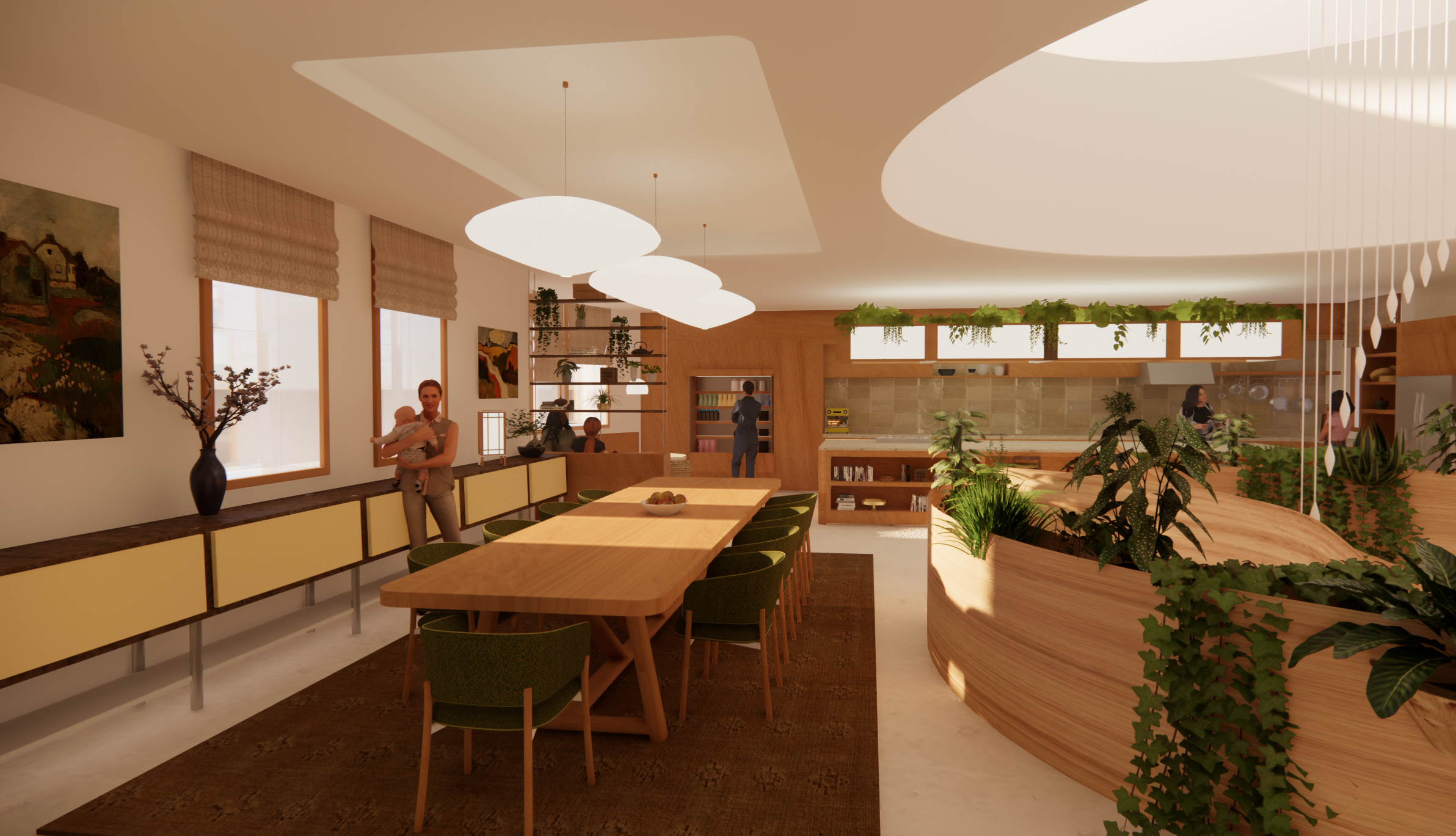 communal dining space