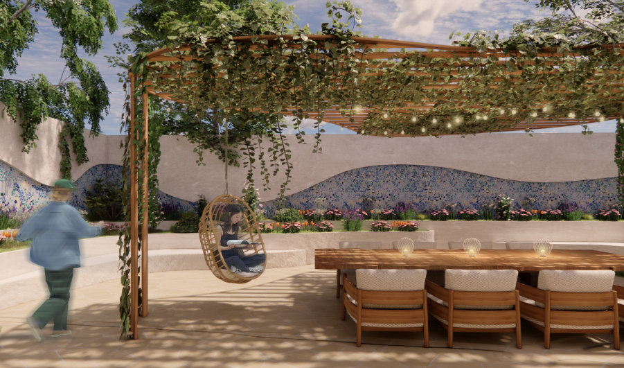 outdoor patio lounge by Jasmin Heimerl