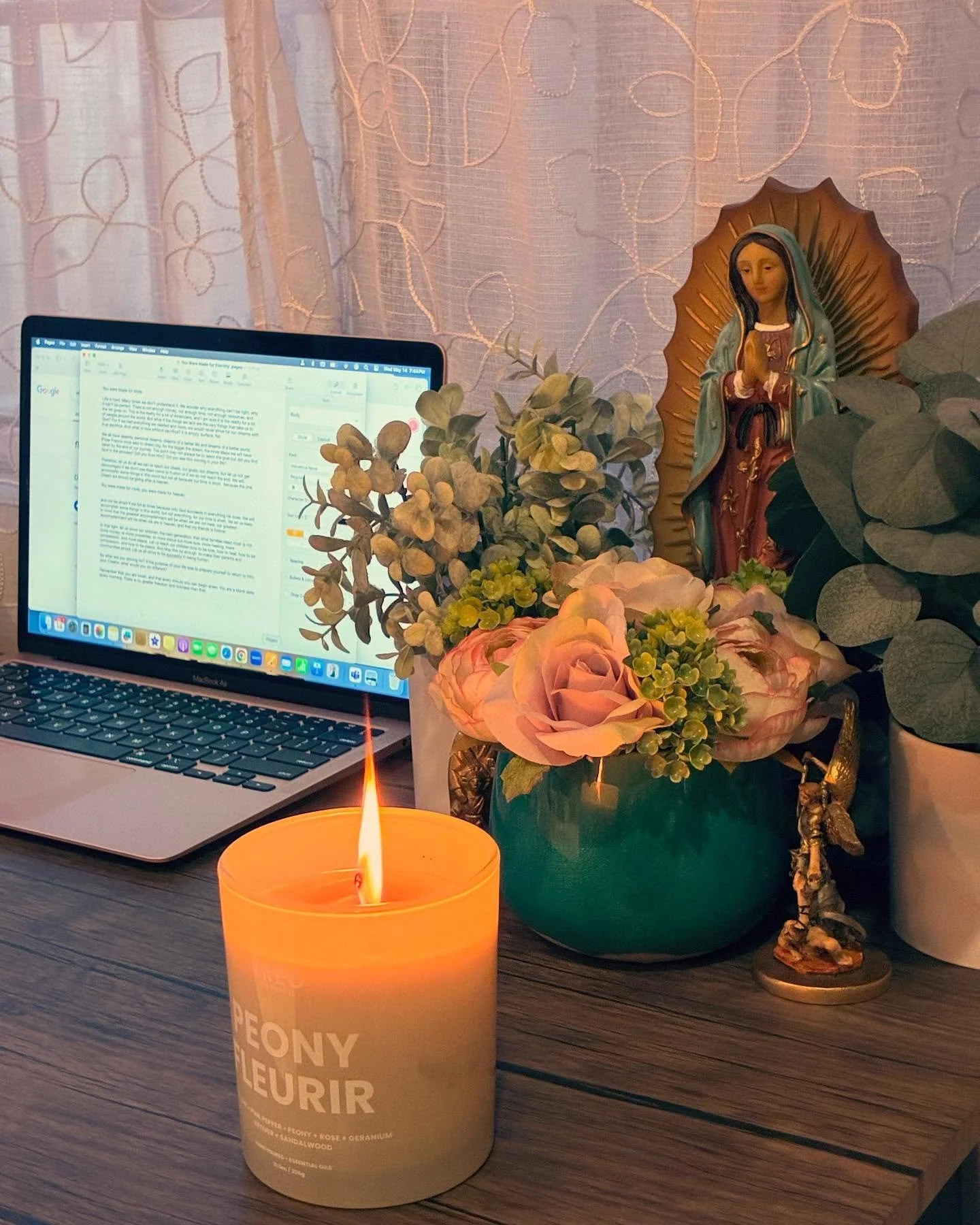 While writing, think of God, and keep in mind the needs of others.  Your words can be a light in the darkness. They can help  alleviate internal suffering, and spiritual hunger. Writing is a tool, thinking is a privilege, and words are food for the s
