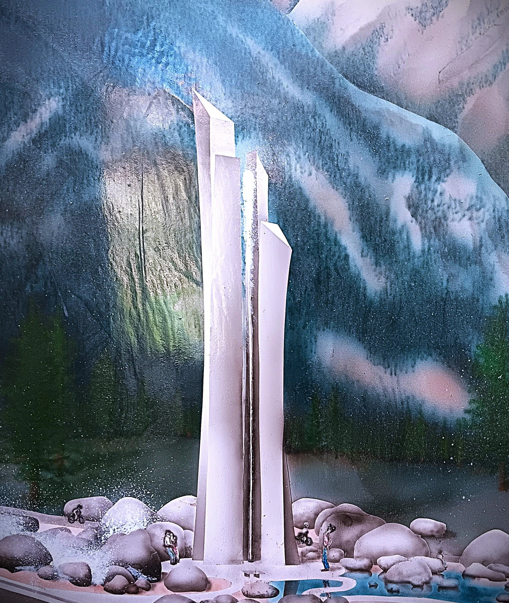 Depiction of a Large Scale Sculpture Installation