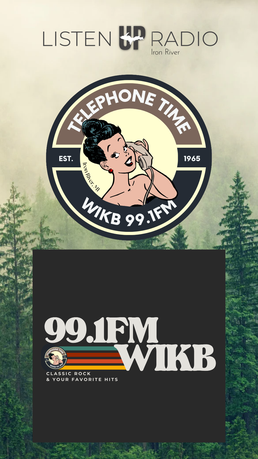 Visual branding i designed & implemented across all platforms when was manager of Listen UP Radio in Iron River. The "Listen UP Radio" logo was adopted network-wide, including for the station group located in Houghton (LUPIR-Houghton).