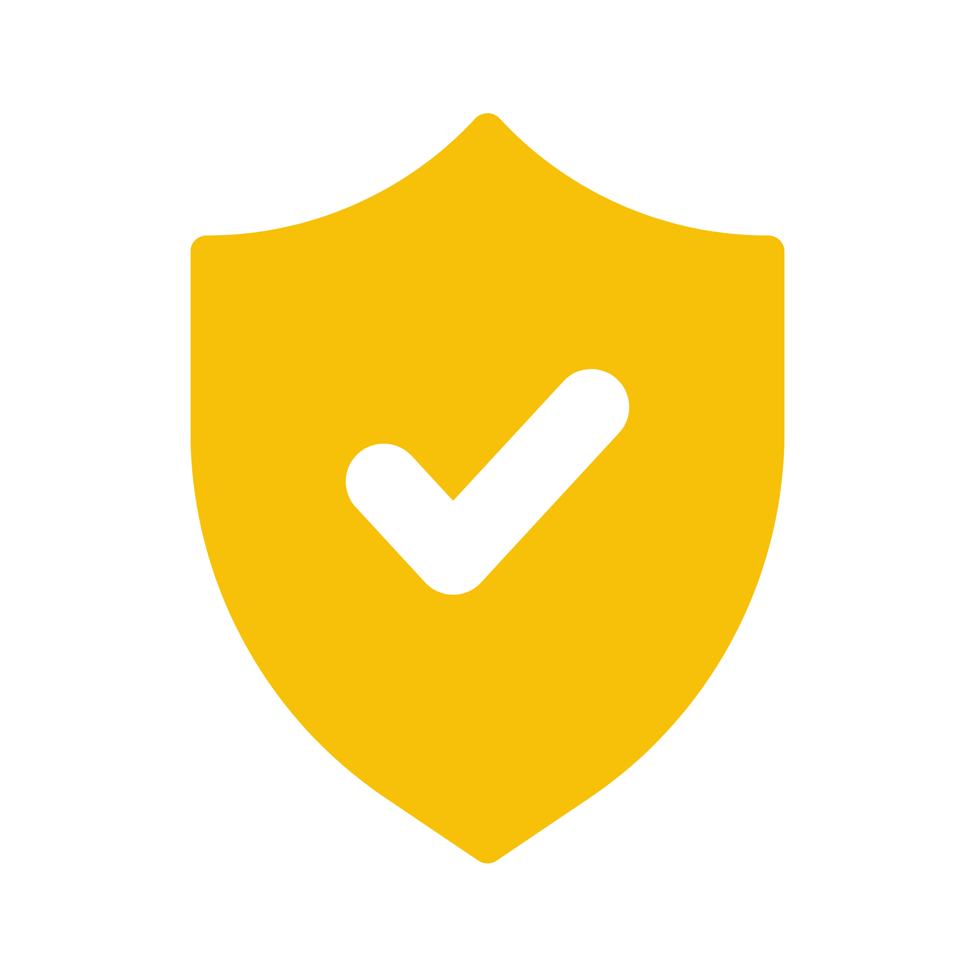 Yellow shield with a check mark