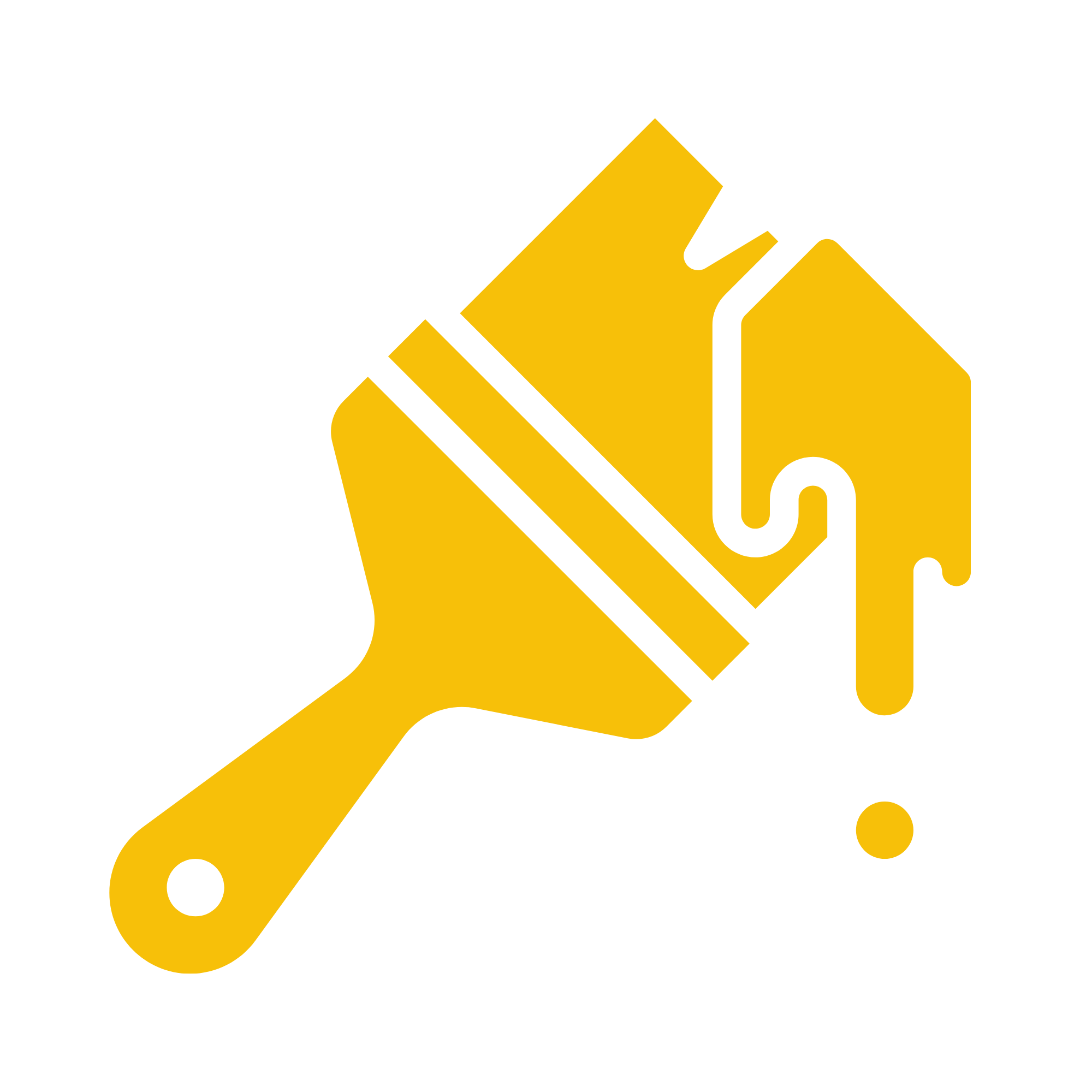 Yellow paint brush