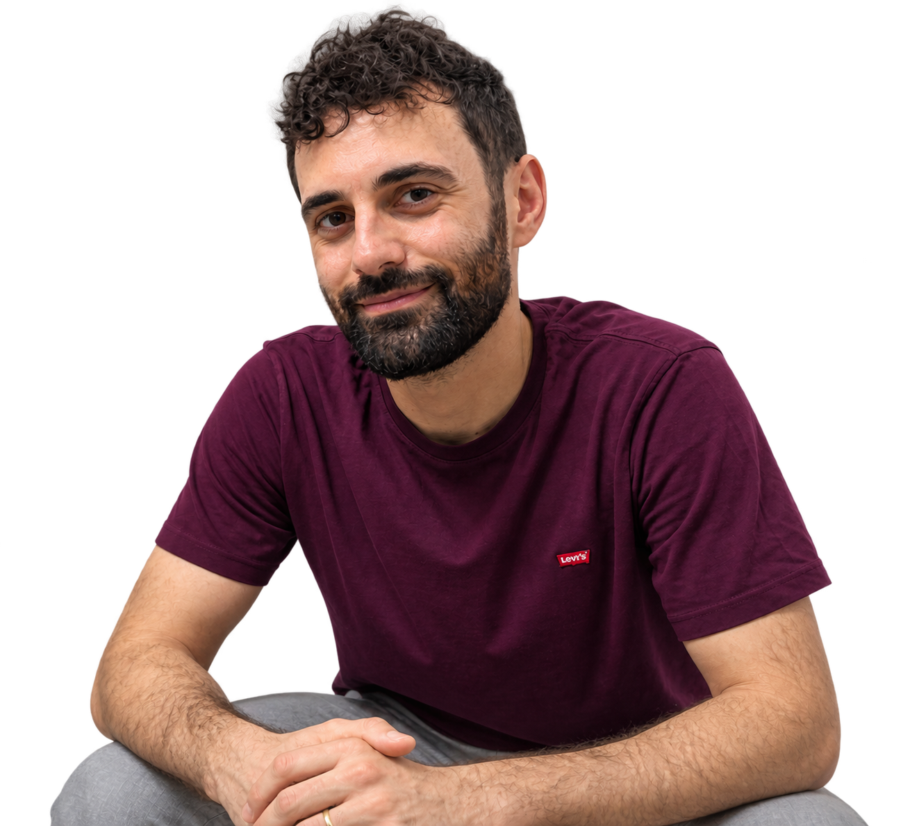 Vito Martino sorridente durante una sessione fotografica