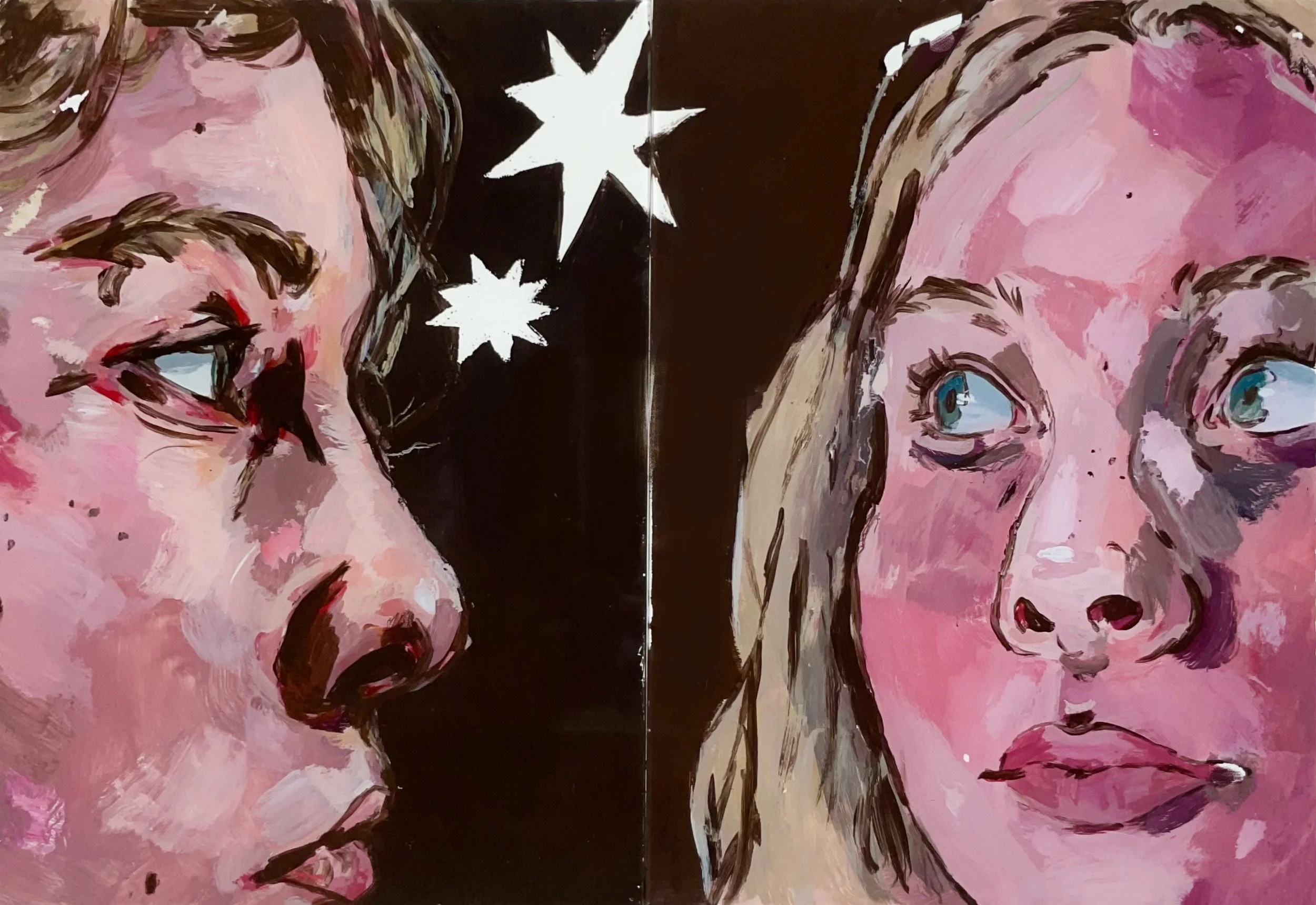 Acrylic on glass. (2022)