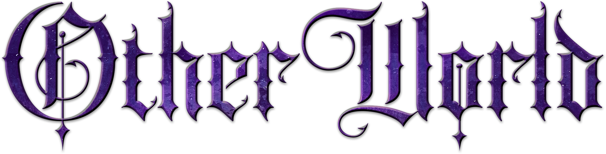 OtherWorld in decorative purple beveled font