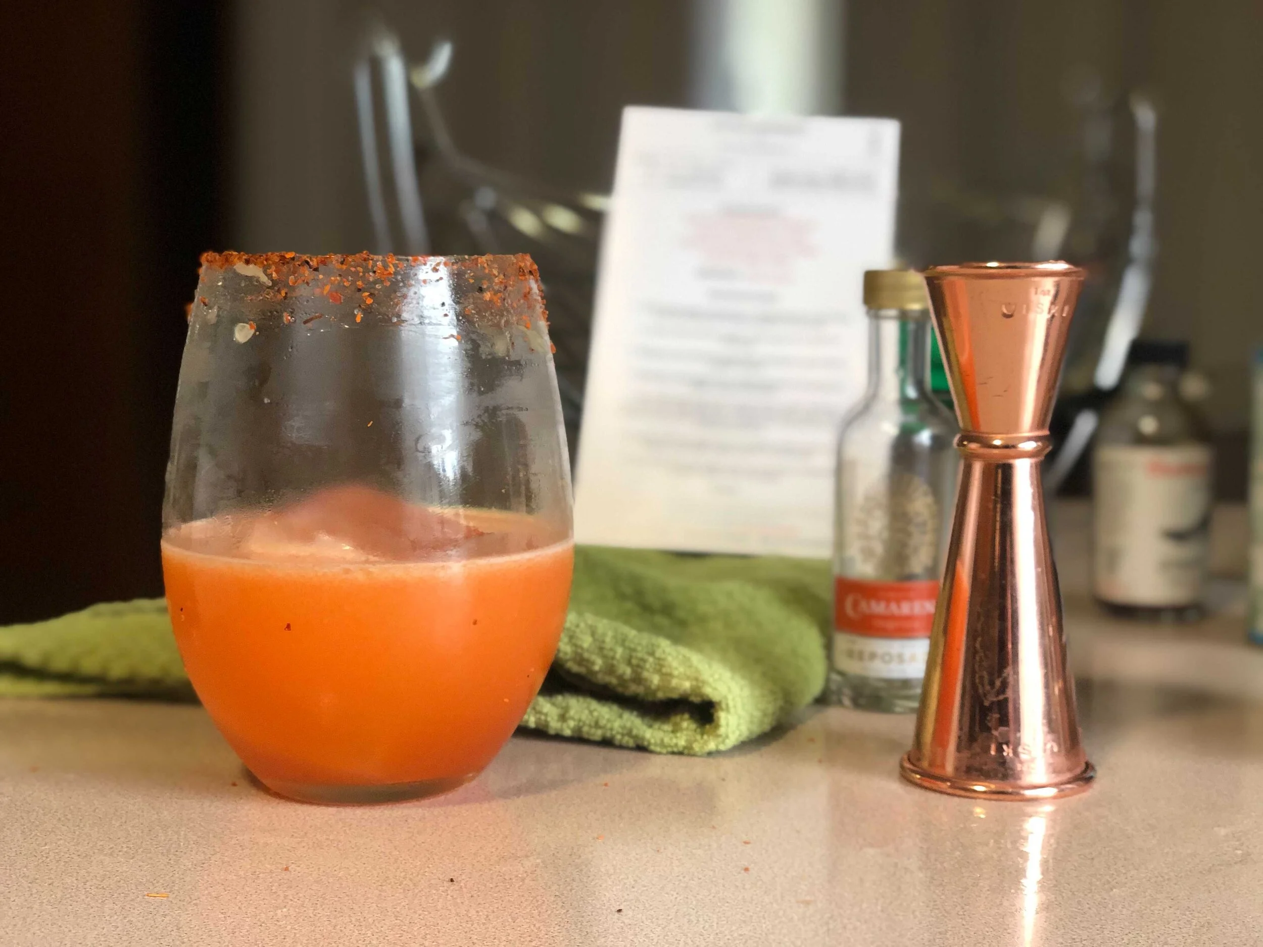 The Little Market cocktail in it’s final form for one of our guests