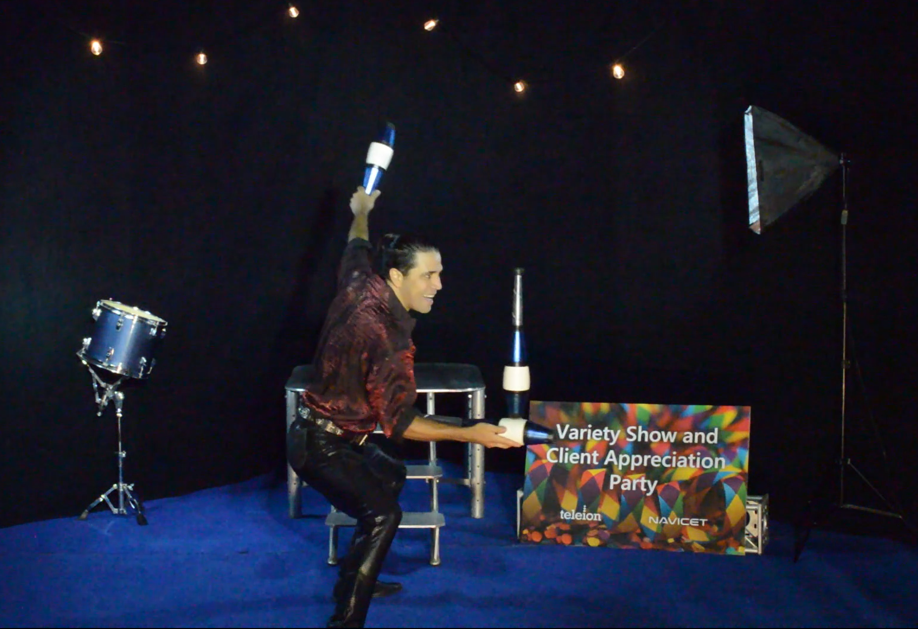 “Did someone speed up the video? :)” In under 4 seconds, Gamal Garcia juggles and balances a club first with his hand