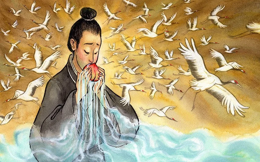 The Taste of Perfection (Illustrated Art Sample for Love Of The Half-Eaten Peach by Lee Wind)