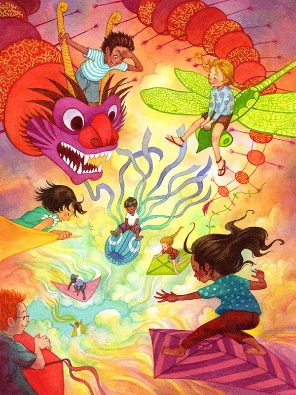Kite Surfing (Silver Award in Society of Illustrator LA’s Illustration West 56; Cover Art for SCBWI 2017 Spring Bulletin)