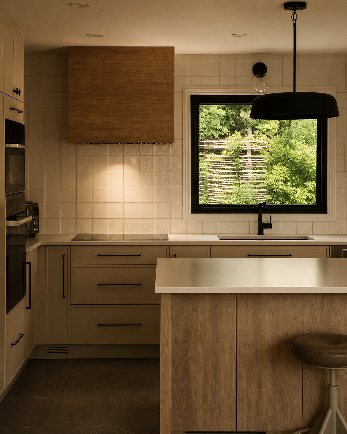 Warm Modern Kitchen with Garden View.png