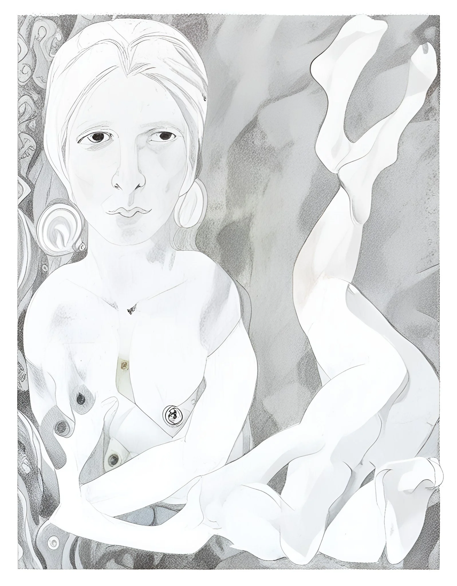 Spence, Olivia. The Halfling II. 2020. Pencil & ink wash on bristol.
