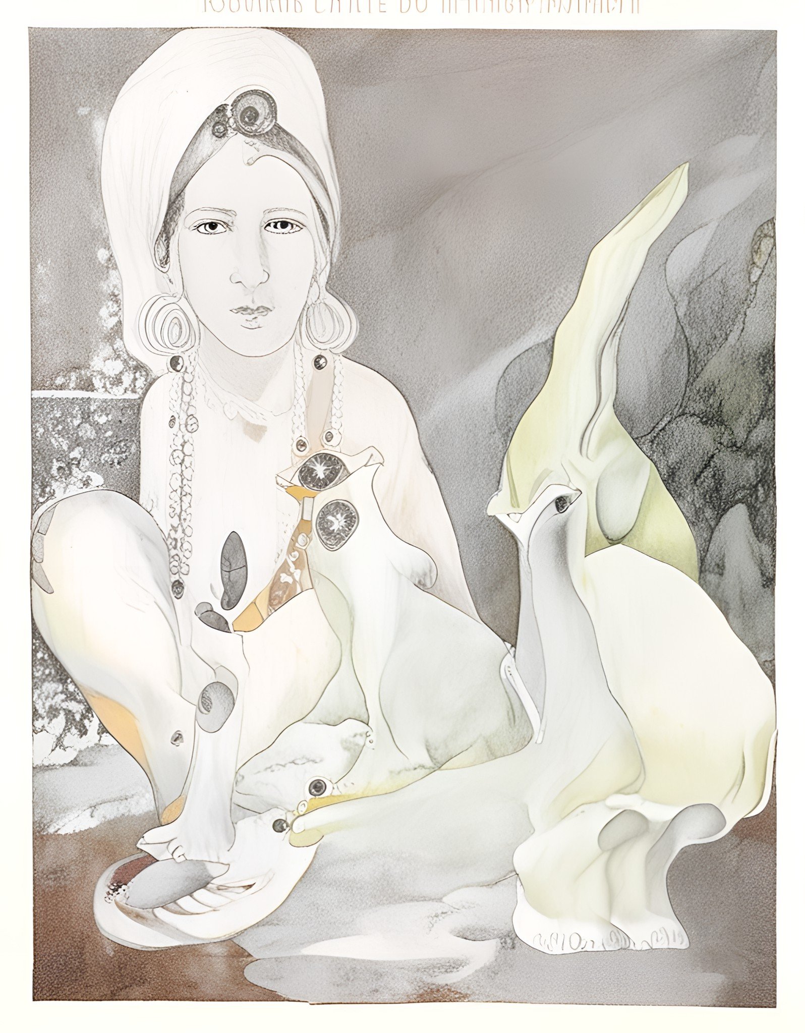 Spence, Olivia. The Halfling III. 2023. Pencil, ink and acrylic on bristol.