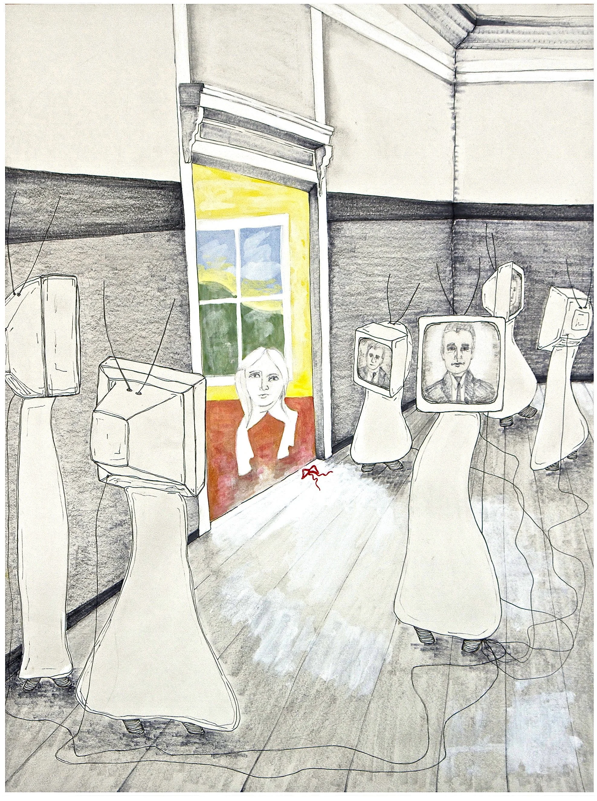 Spence, Olivia. Insects. 2012. Pencil, ink and acrylic on paper.