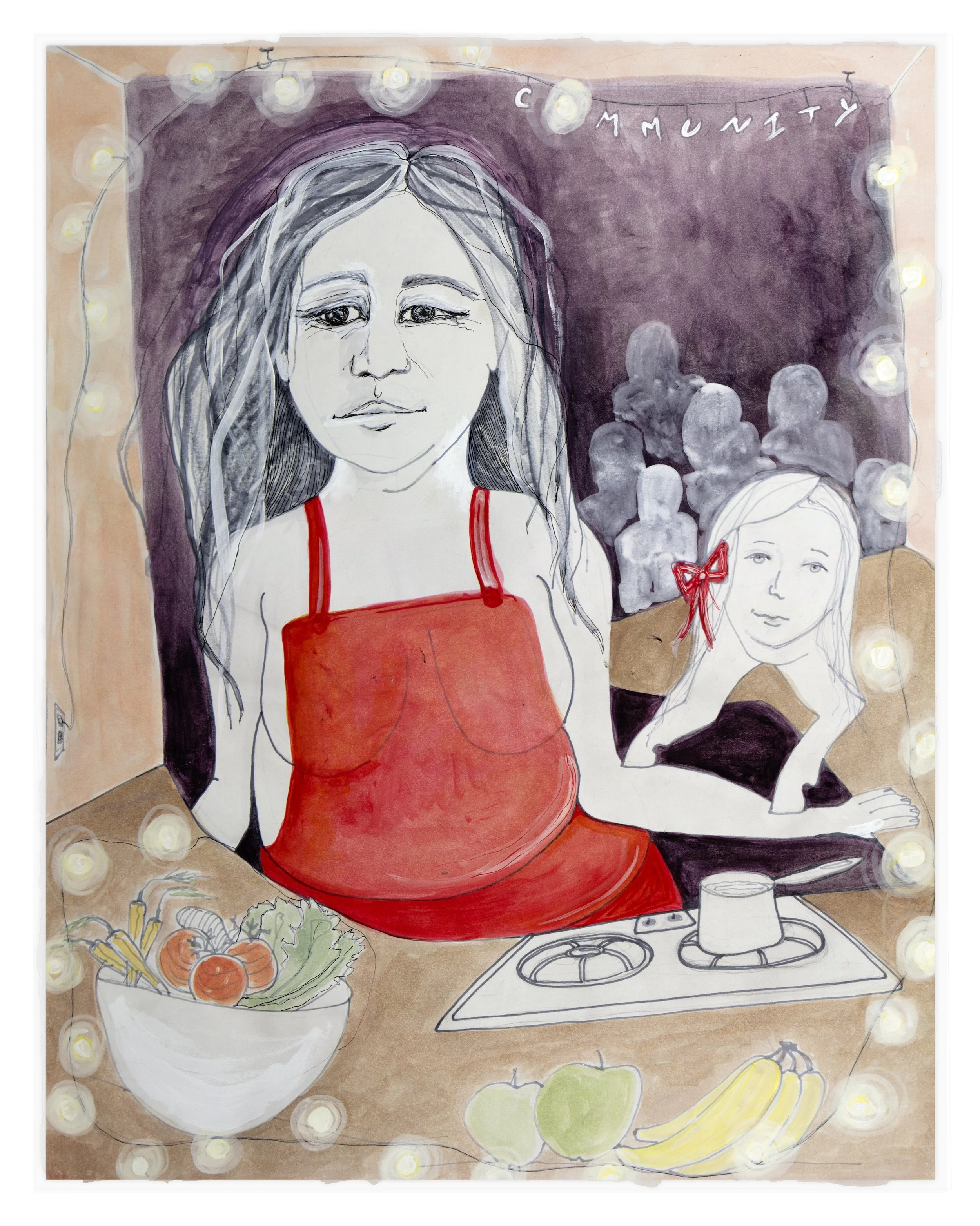 Spence, Olivia. Lydia. 2011. Pencil, ink and acrylic on paper.