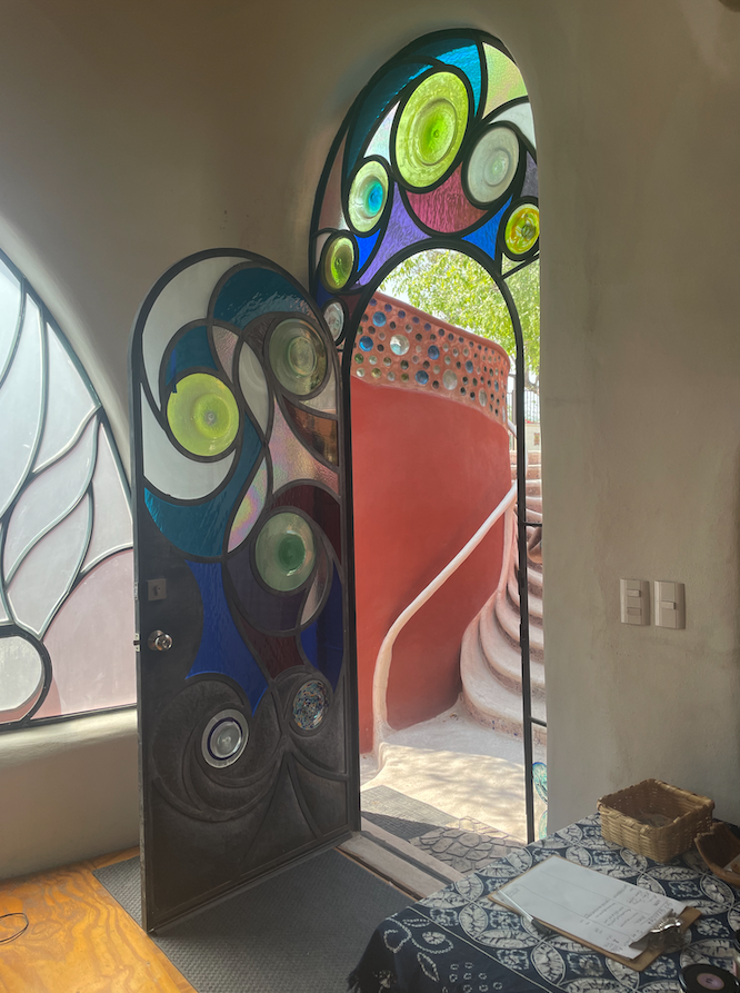 Beautiful stained glass door