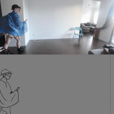 rotoscope side by side with footage