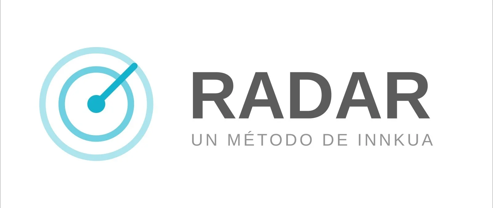 Logotipo con un objetivo y el texto 'RADAR' seguido de 'Un método de Innkua'.