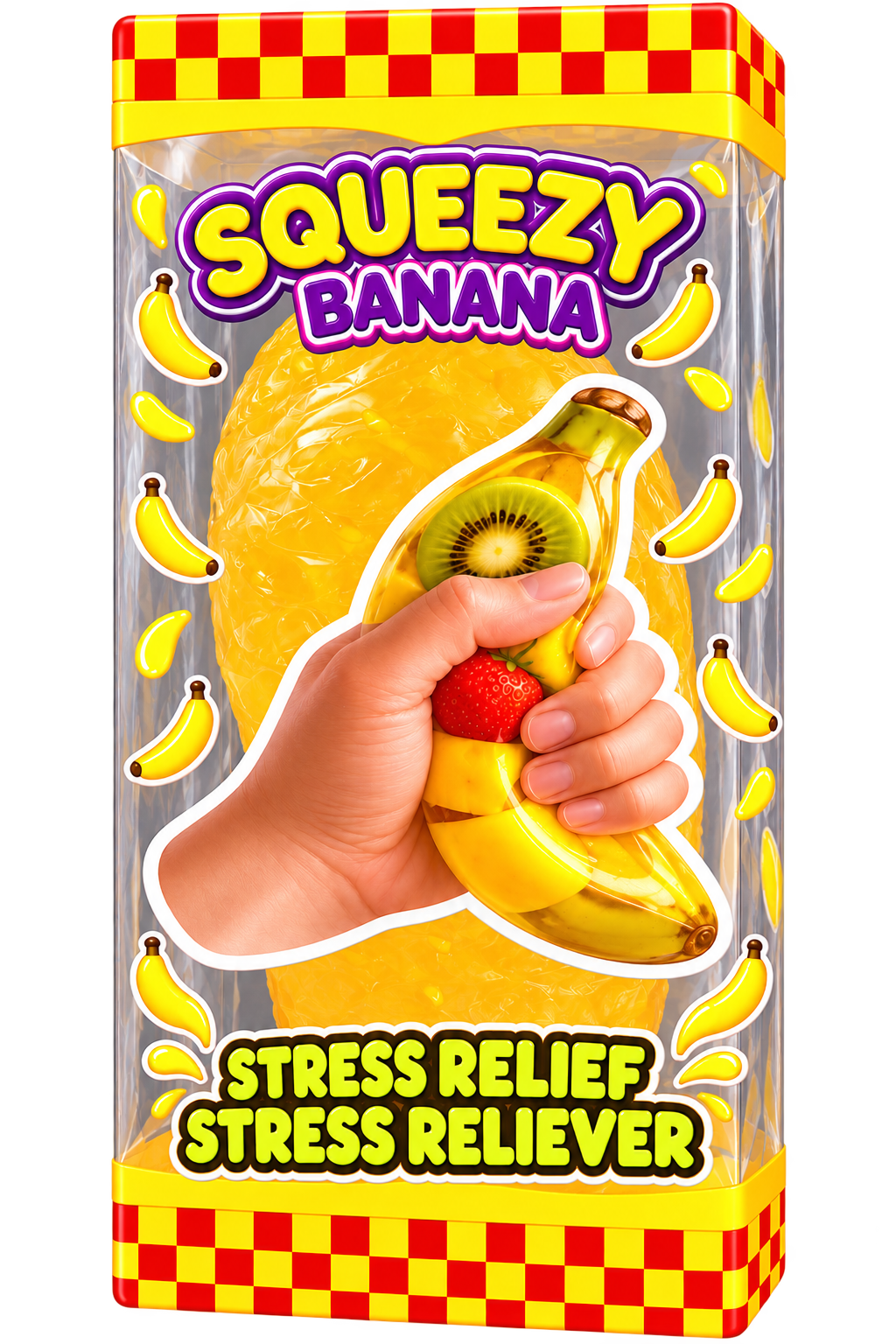 Squeezy Banana Stress-Relief Squeeze Toy