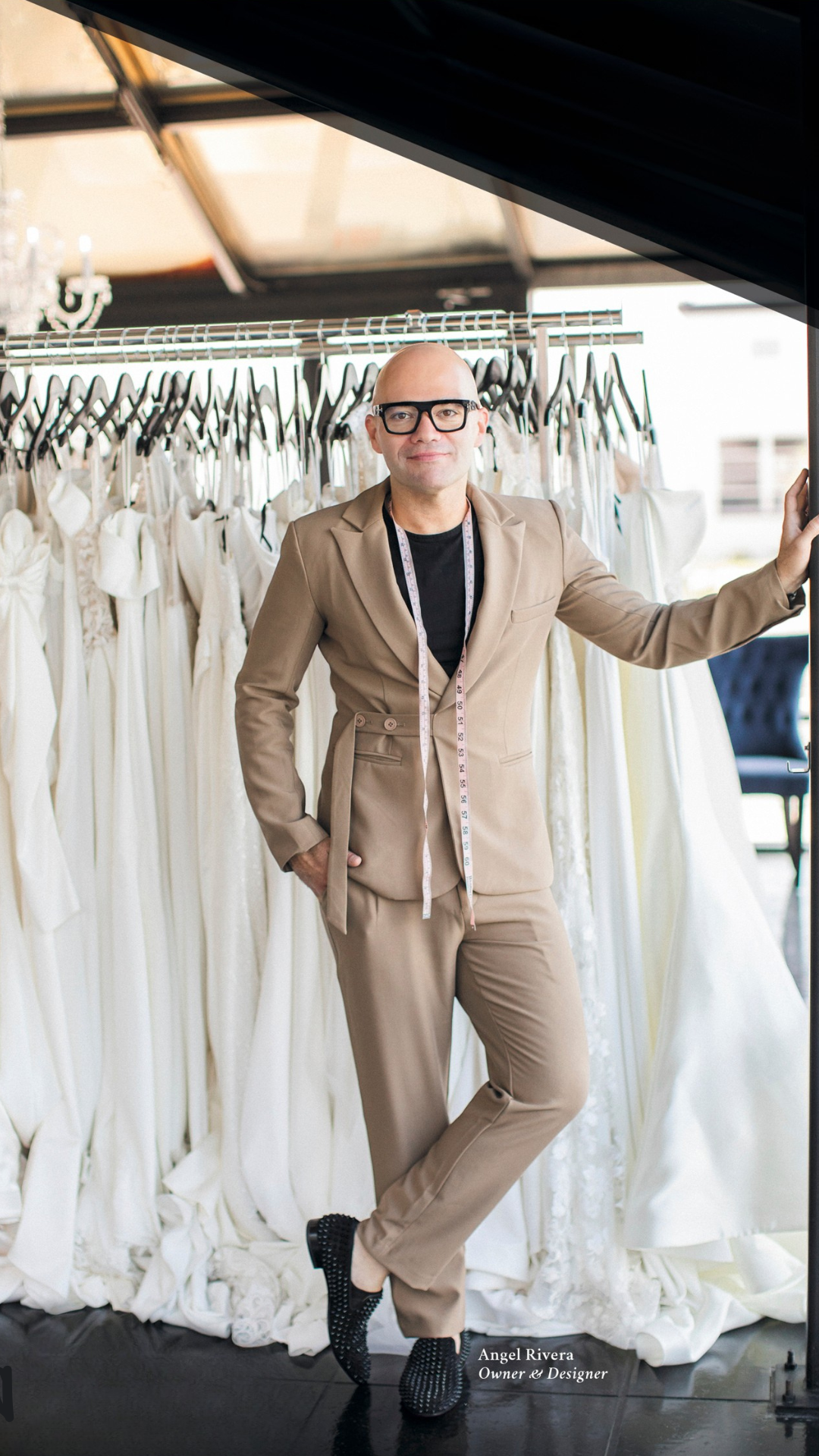 designer Angel Rivera of Angel Rivera Bridal