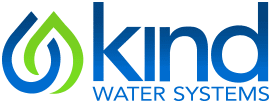 Kind Water Systems logo with a stylized water drop emblem.