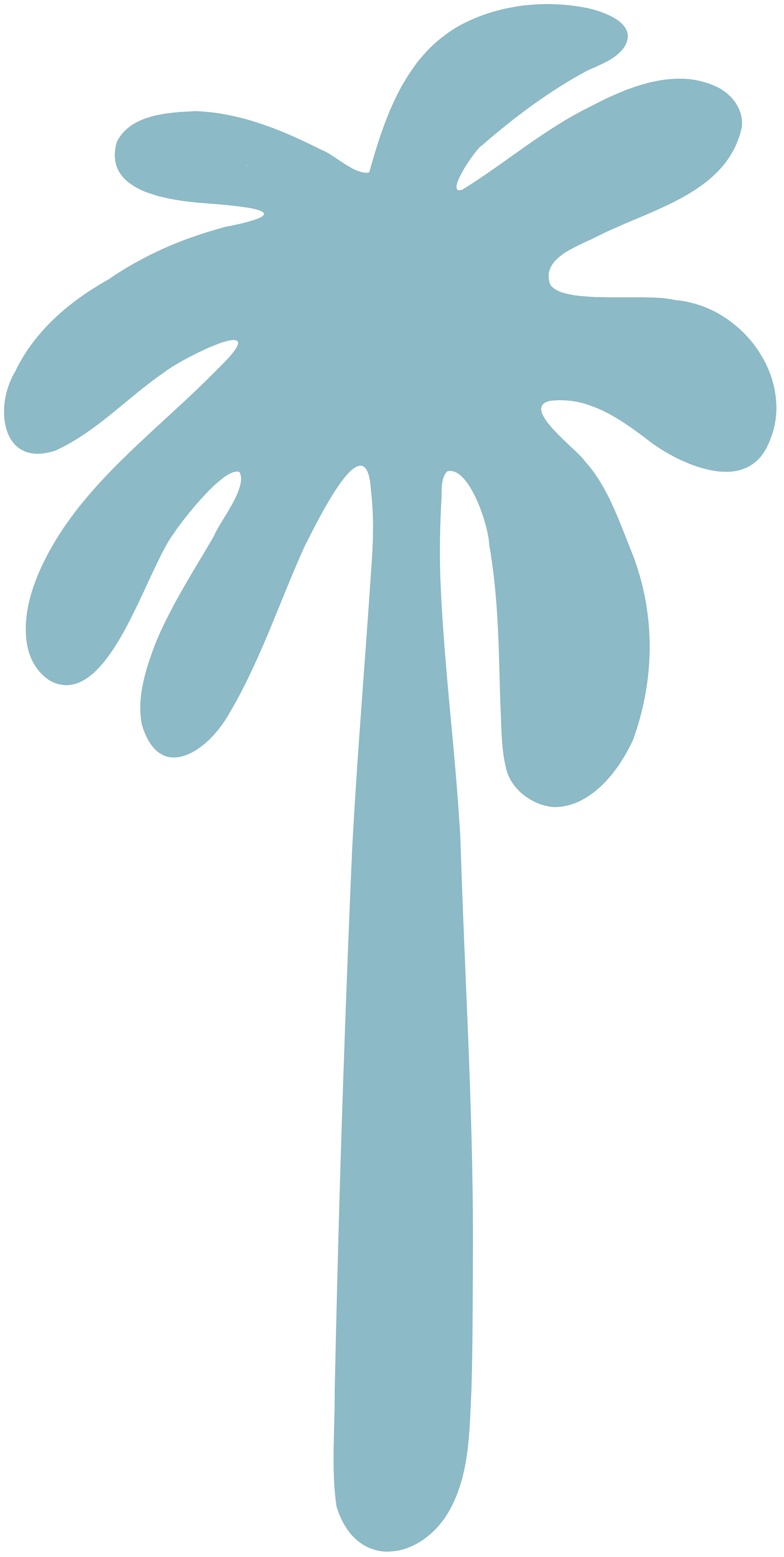 A blue silhouette of a Monstera leaf on a black background.