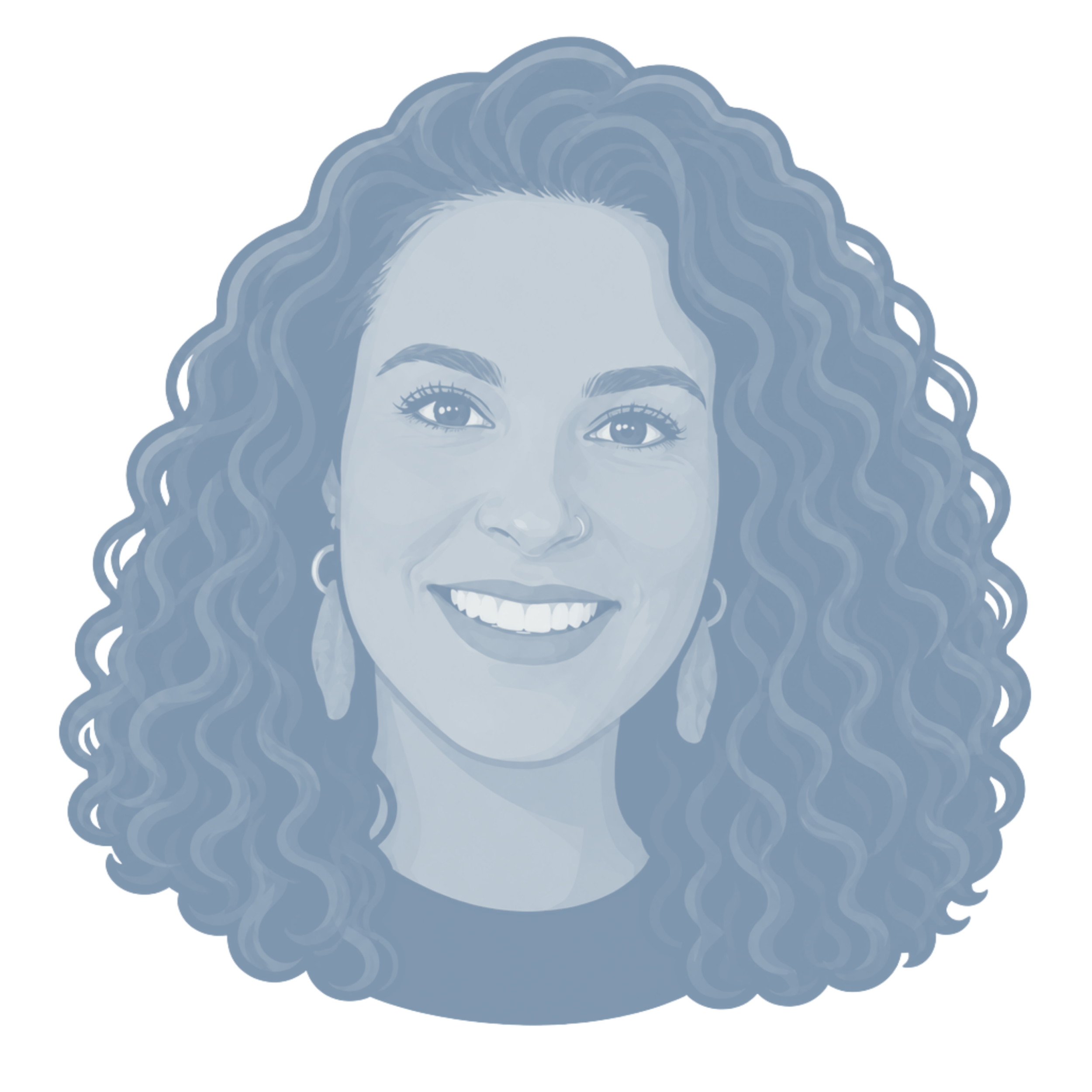 Illustrated portrait of Alexis Barker, LMHCA, founder of Volition Collective