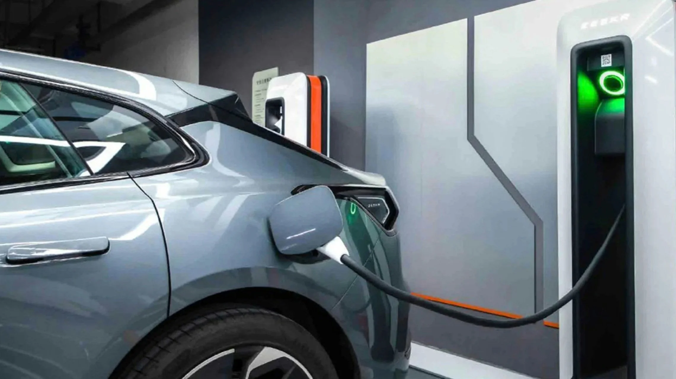 An image of an electric vehicle charging