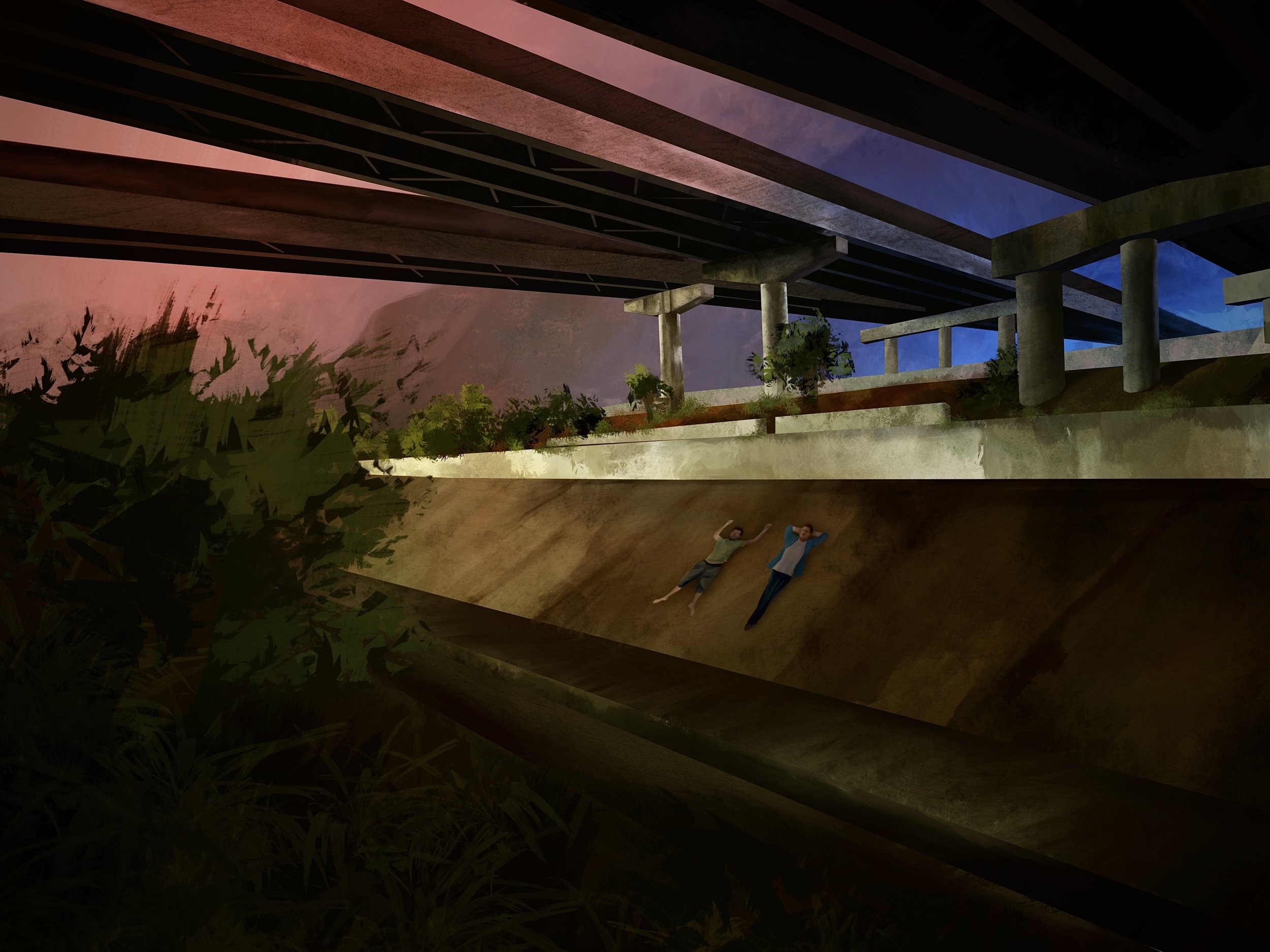 Moonbathing in the LA River
