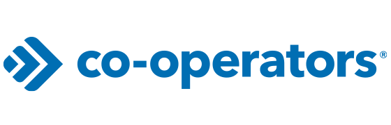 Co-operators logo in blue with a stylized arrow icon.