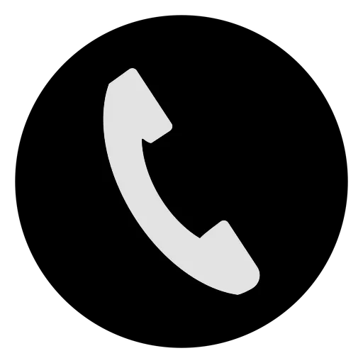 Ícone de telefone antigo em branco sobre fundo preto.
